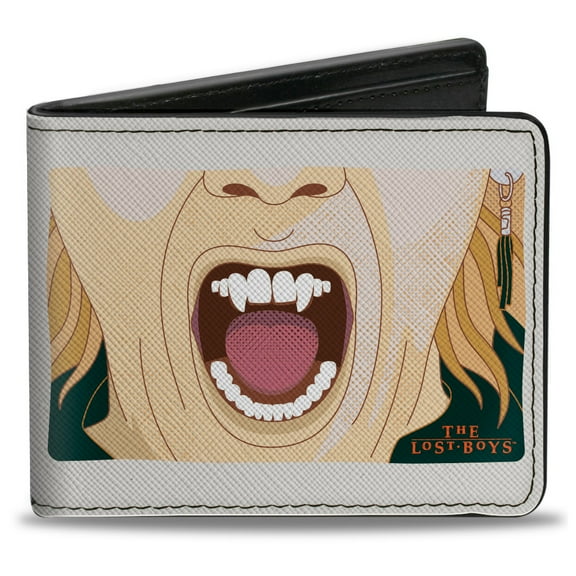 Warner Bros. Horror Movies Wallet, Bifold, The Lost Boys David Fangs Character Close Up and Title Logo, Vegan Leather