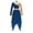 Blue, variant on YEAHDOR Womens Long Sleeve Church Liturgical Robe Dance Dress Asymmetrical Hem Modern Lyrical Dancewear Costume