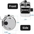 thumbnail image 3 of Veeki 12 Pack of Metal Hand Tally Counter,4-Digit Lap Counter Clicker, Manual Mechanical Handheld Pitch Click Counter with Finger Ring for School Event & Golf Sport, 3 of 6