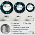 thumbnail image 4 of Designart "Quantum Vision in Blue Geometry II" Geometric Turquoise Large Round Mirror - Round Bedroom Mirror Wall Decor - Modern Round Printed Mirror - 23" x 23", 4 of 6