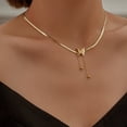 thumbnail image 1 of XWSHYW Collares Colgantes Collar de Conservación de Color Chapado En Oro de Acero Inoxidable Estilo Simples, 1 of 6