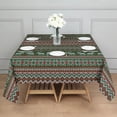 thumbnail image 3 of Red and Green Christmas Reindeer Pattern Square Tablecloth,Waterproof Square Table Cover,Wipeable Spillproof Washable Table Cover for Home Kitchen Party Decor 60"x60"(152x152cm), 3 of 6
