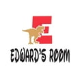 thumbnail image 2 of DINO LETTER E - Home Art T-Rex Silhouette Dinosaur Vinyl Decoration Personalized Name Design Letter E Alphabet Adhesive Kids Bedroom Wall Decal Sticker 30" x 24", 2 of 3
