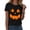 Black, variant on Halloween Womens Shirt Spooky Season Short Sleeve T Shirt Halloween Pumpkin Ghost Fall Tee Top Women Halloween Shirts(Grey,L)