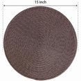 thumbnail image 2 of Round Braided Placemats Set of 12 Table Mats for Dining Tables Woven Washable Non-Slip Place Mats 15 Inch(Brown), 2 of 5