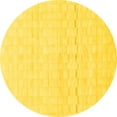 thumbnail image 1 of Ahgly Company Machine Washable Indoor Round Solid Yellow Modern Area Rugs, 8' Round, 1 of 4