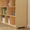 thumbnail image 4 of HBCY Creations 8 Section Storage Cabinet - 48"W x 15"D x 36"H - Engineered Wood Construction - Natural Finish - Anti-Tip Safety Strap, 4 of 13