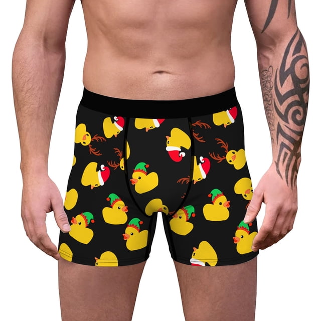 LSLJS Christmas Digital Printing Breathable Close Fitting Men's Underpants Comfortable Boxers, Boxers for Men
