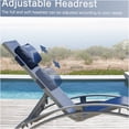 thumbnail image 3 of JERFIT 2-Pack Outdoor Chaise Lounge Chairs, Adjustable Patio Recliners with Removable Pillow, Water-Resistant Textilene & Aluminum Frame for Pool, Beach, Garden (Blue), 3 of 6