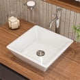 thumbnail image 1 of Pemberly Row Contemporary White 17" Square Above Mount Ceramic Sink, 1 of 5