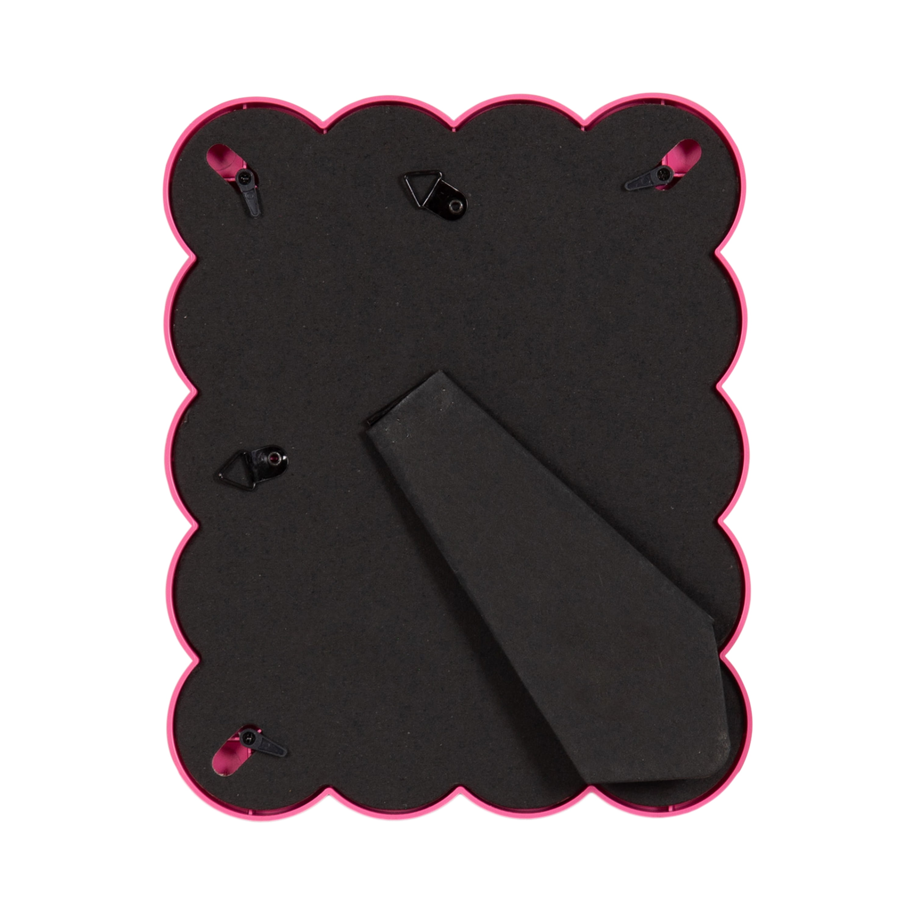 DesignOvation Scalloped 4" x 6" Pink Decorative Tabletop Picture Frame