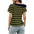 thumbnail image 4 of HongQid Women's Off Shoulder Tops, One Shoulder Shirts, Short Sleeves Tunic Tees, 4 of 9
