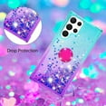 thumbnail image 5 of Slim Fit Phone Case for Samsung Galaxy S23 Ultra, Bling Shiny Quicksand Effect TPU Bumper Case with Four Corners Heavy Protection Anti-Fall Cover for Galaxy S23 Ultra,Blue Purple, 5 of 14
