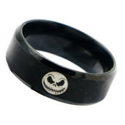 MAINSTREET CLASSICS Nightmare Before Christmas Jack Skellington Black Stainless Steel Band Ring Size 13