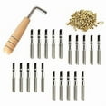 thumbnail image 2 of 120x Tuning Pin Nails and 120Pcs Rivets,with L-Shape Tuning Wrench,for Lyre Harp Small Harp Musical Stringed Instrument, 2 of 10