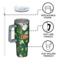thumbnail image 4 of Green Christmas Santa and Snowman Pattern Tumbler with Handle and Lid,40oz Double Wall Vacuum Insulated Tumbler,Cups Gift for Women and Men, 4 of 7