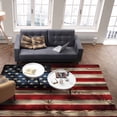 thumbnail image 4 of Area Rugs Indoor Non-Slip Rectangle Rug 2.7x5 Ft Retro USA Flag Stars Stripes Wood Grain Independence Day Rug Rubber Backing Floor Mats Non Shedding Home Decor Carpet for Entryway Living Room, 4 of 8