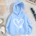thumbnail image 5 of Atogsazn Toddler Baby Girls Oversized Hoodies Kids Casual Heart Print Long Sleeve Hooded Sweatshirt Fall Winter Blue 3-4Years Fashion, 5 of 6