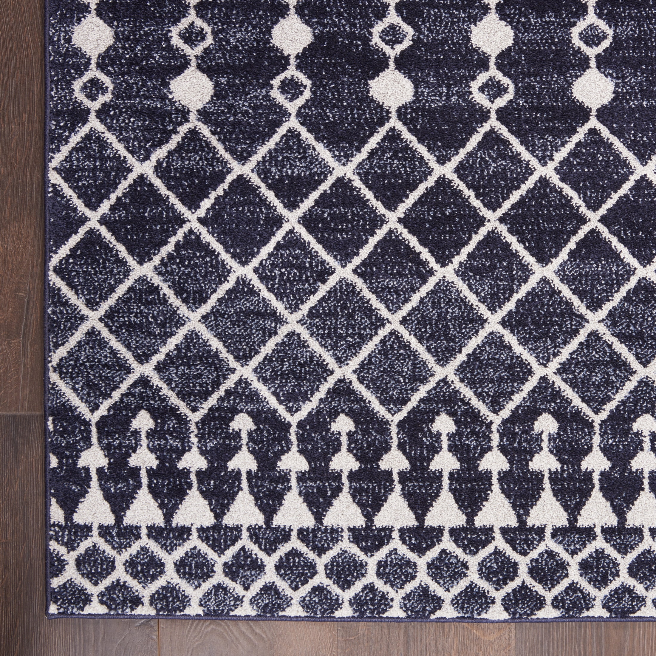 Nourison Palermo 2'2" x 3'9" Navy/Grey Bohemian Indoor Rug