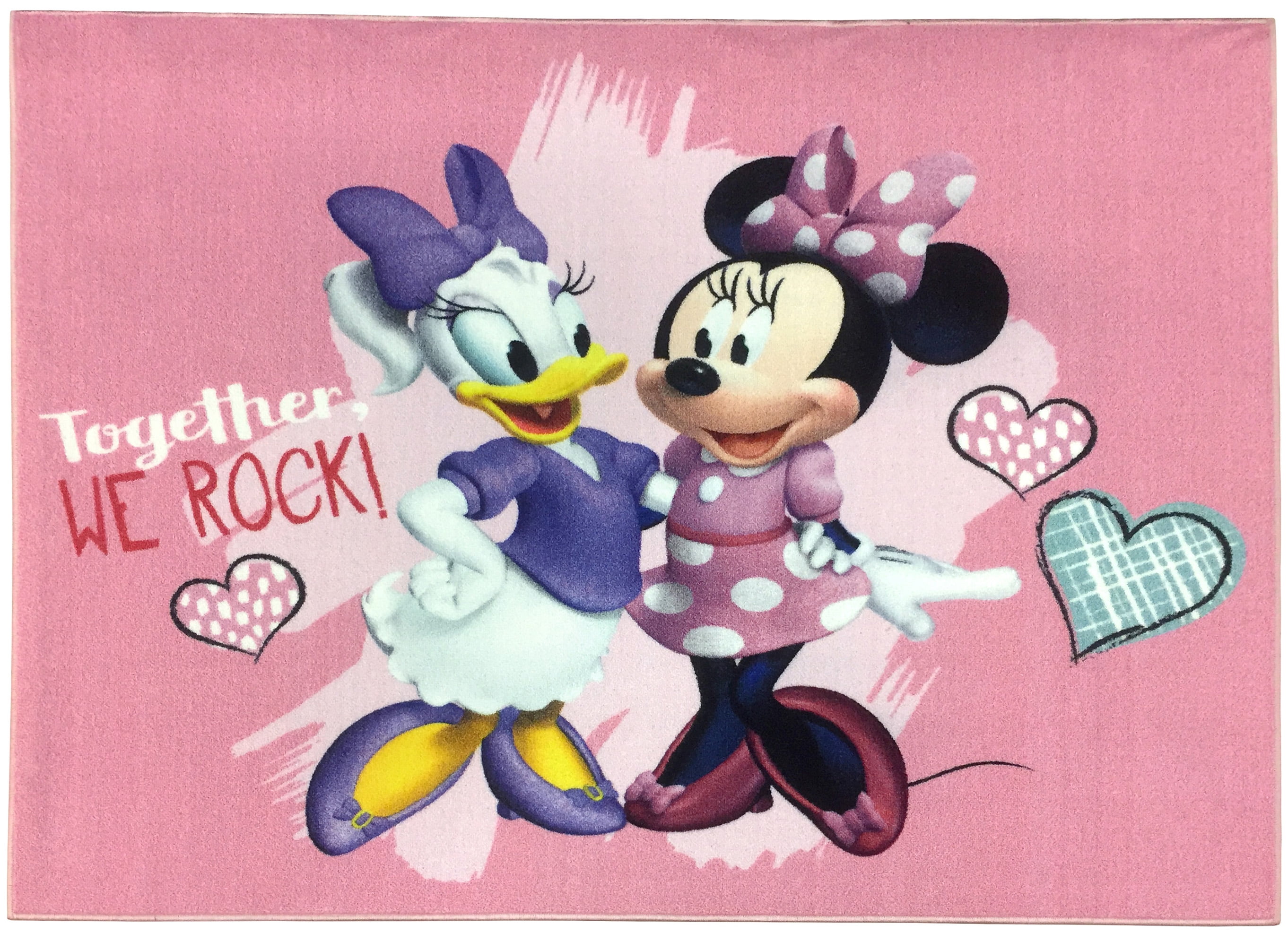 Large Area Rug Measures 4 x 5 Feet Jay Franco Disney Minnie Mouse Up Up Away Kids Room Rug Offical Disney Product 