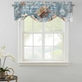 thumbnail image 2 of Sea Turtle Tie Up Window Valance Coral Starfish Coral Ocean Tie-up Valance for Kitchen Windows Adjustable Small Curtain Balloon Shades for Kitchen Bathroom Cafe 60x18inch, 2 of 9