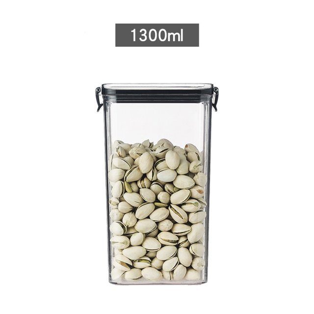 Almacenamiento De Alimentos Contenedor De Cocina Caja De Plástico Tarros Para Cereales A Granel Organizadores Para Despensa Organizador Frascos Con Tapa Hogar