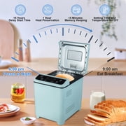 KBS 20-in-1 2LB Bread Maker Machine with 2 Custom Menus,Gluten-Free & 15H Delay Timer, Nonstick Pan, LCD Display, Black