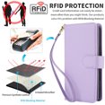 thumbnail image 4 of Wallet Case for iPhone 16, RFID Blocking Flip Cover with 7 Card Slots, Cash Compartment, Magnetic Closure, and Hands-Free Stand, Slim Protective Phone Case with Wrist Strap,Lightpurple, 4 of 6