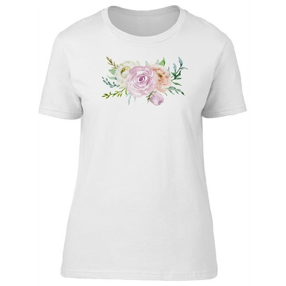 Cute Pink Spring Flowers T-Shirt Women -Image by Shutterstock, Female XX-Large