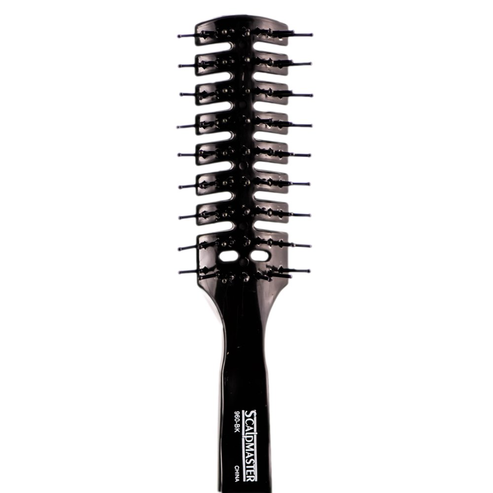 7 Rows Vent Hair Stylist Brush Black by Scalpmaster