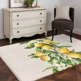 thumbnail image 4 of Yellow Lemon Large Area Rugs for Bedroom Living Room, Soft Non Slip Carpet Bedside Rug, Spring Botanical Leaves Fruit Farmhouse Rectangular Floor Cover Kitchen Accent Rug 3'x5' for Dining Room/Office, 4 of 9