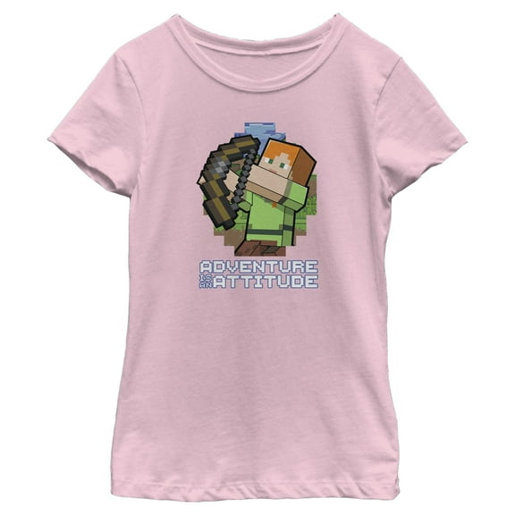 Girls Minecraft Alex Adventure Is an Attitude T Shirt