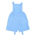 thumbnail image 7 of LOLIPPYY 1Pc Blue Cotton Linen Apron with Pockets for Baking and Art, 7 of 7