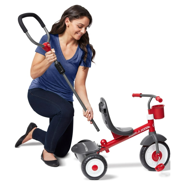Radio Flyer, 4-in-1 Stroll 'N Trike with Activity Tray, Red & Gray