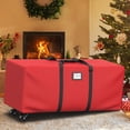 thumbnail image 4 of Rolling Christmas Tree Storage Bag for 9 ft Artificial Trees with Wheels& Handles, 600D Oxford Red, 4 of 7