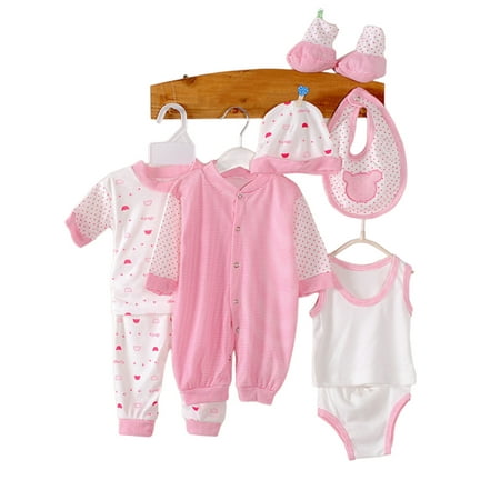 elfinBE Newborn Casual Essentials Layette Unisex Baby Shower Ideal Giftset 8 Pcs Set