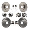 thumbnail image 1 of Transit Auto Front Rear Wheel Hub Bearings Assembly Disc Brake Rotors and Ceramic Pads Kit (10Pc) for Car Honda Civic Acura ILX - Left Right Side (Driver Passenger) KBB-129148, 1 of 10