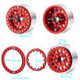 thumbnail image 2 of Ounissouiy RCGOFOLLOW 1/10 llantas de aleación de aluminio Rojo, 2 of 4