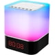 thumbnail image 1 of Lámpara de noche con reloj despertador y altavoz Bluetooth, luz nocturna Bluetooth de alta fidelidad, altavoz LED RGB regulable que cambia de color, luz ambiental inalámbrica (versión mejorada), 1 of 5
