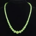 thumbnail image 2 of K-KED Wholesale 6-14mm multicolor jade gemstone round beads Delicate Jewelry Necklaces 18"-Light green, 2 of 6