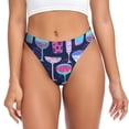 thumbnail image 1 of Fotbe Wine Glasses And Cocktails Tanga Sin Costuras para Mujer con Estampado – Panties Invisibles, Transpirables y Cómodos para Uso Diario-Large, 1 of 6