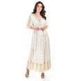 thumbnail image 1 of Vestido bohemio manga con barbas Roman Fashion /Juvenil, 23176 (Beige) beige M, 1 of 5