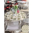 thumbnail image 5 of Outdoor Tablecloth with Umbrella Hole for Patio/Picnic/Party/Camping, Tropical Palm Trees Waterproof Table Cloth Round Cover Washable, Summer Vintage Botanical Burlap (Dia 60"), 5 of 9