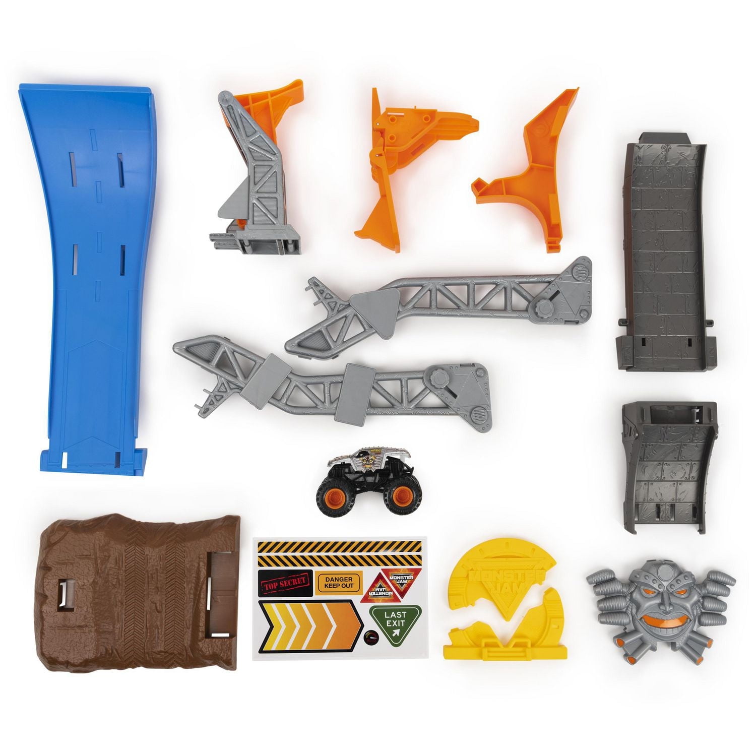 Monster Jam, Coffret Max-D Break Free Playset officiel avec monster truck Max-D exclusif en métal moulé à l'échelle 1:64