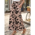 thumbnail image 4 of Cueply Skirts for Women Summer Long Maxi Skirt Elastic High Waist Tie Fashion Beach Dress with Pockets, 4 of 8