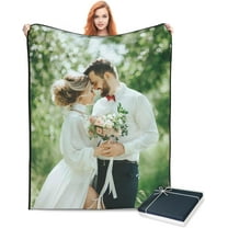 Custom Blanket for Dad Personalized Blanket with Photos Travel Throw Blanket Best Dad Ever Customized Gift for Men Father's Day Birthday Christmas 6 Photos
