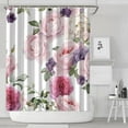 thumbnail image 2 of Waterproof Pioneer Shower Curtain 84x72 Inch Polyester Unique Colorful Floral Shower Curtain for Bathroom Hotel Home Decor with 12 Plastic Hooks, 2 of 5