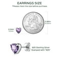 thumbnail image 5 of ChicSilver 925 Sterling Silver Heart Birthstone Earrings, Synthetic Garnet Studs Cute Gift for Birthday Valentine's Day, Party & Daily Wear Accessory for Women, 5 of 10