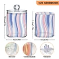 thumbnail image 5 of Yayeee 4 Pack Qtip Holder Bathroom Cotton Swab Canister with Lid Clear Dispenser Set, Abstract Pink, 5 of 6