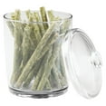 thumbnail image 2 of mDesign Tall Round Plastic Pet Food, Treat Storage Canister Jar - Clear, 2 of 7